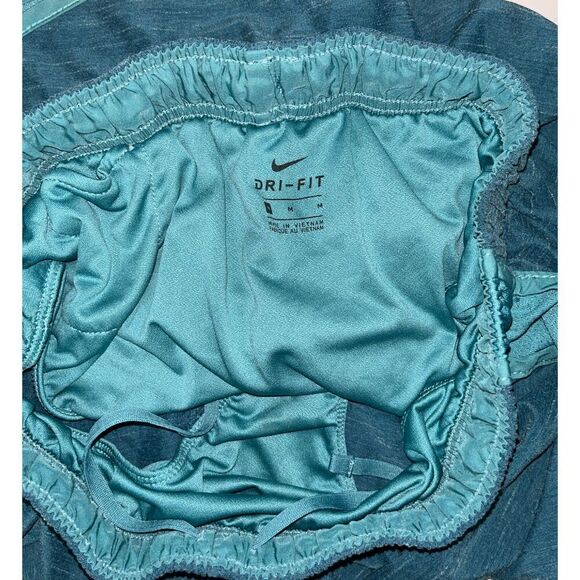 Nike Dri-Fit Women's Athletic Running Shorts Size Medium Green Workout - Picture 3 of 6